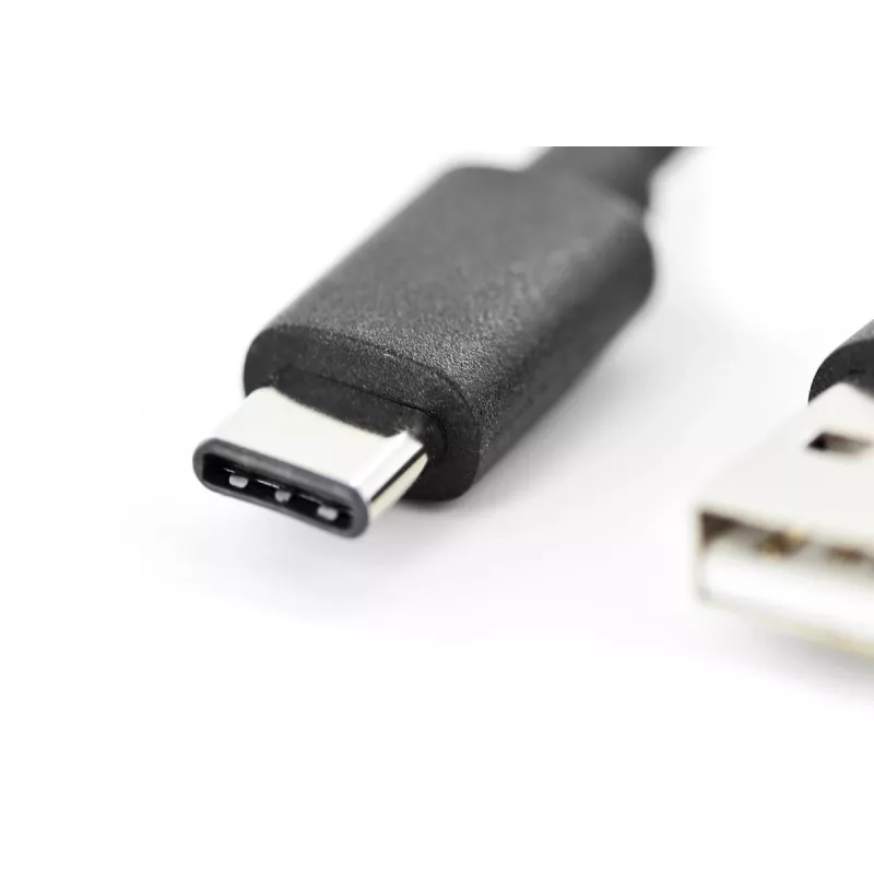 DIGITUS ASSMANN USB Type-C savienojuma kabelis, tips C uz A vīr./vīr., 2m 3A, 480MB, 2.0 versija, melns