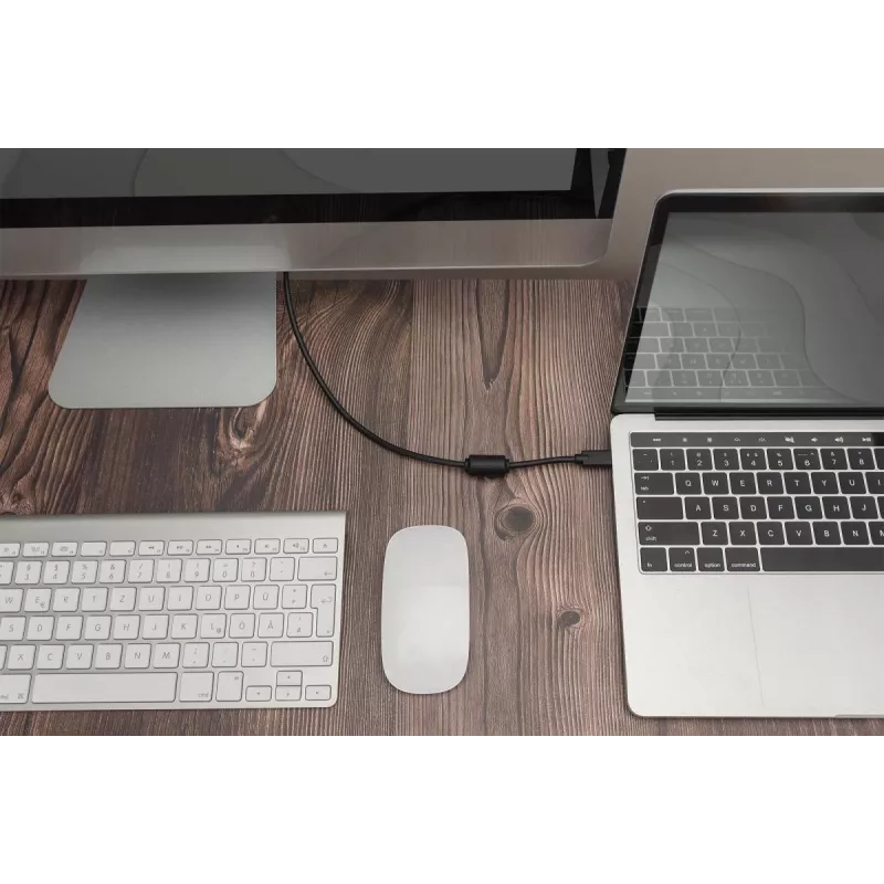 DIGITUS USB Type-C adaptera kabelis, Type-C uz DP M/M, 2 m, 4K/60 Hz, 32,4 Gbit/s, CE, melns