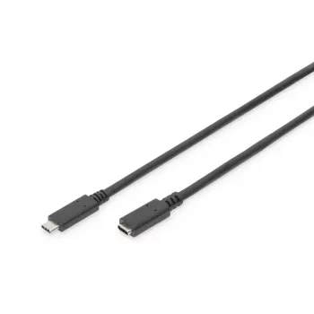 DIGITUS USB Type-C pagarinātāja kabelis, C tipa M/F, 2m, pilnfunkciju, Gen2, 3A, 10GB, versija 3.1, CE