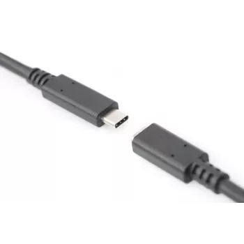 DIGITUS USB Type-C pagarinātāja kabelis, C tipa M/F, 2m, pilnfunkciju, Gen2, 3A, 10GB, versija 3.1, CE