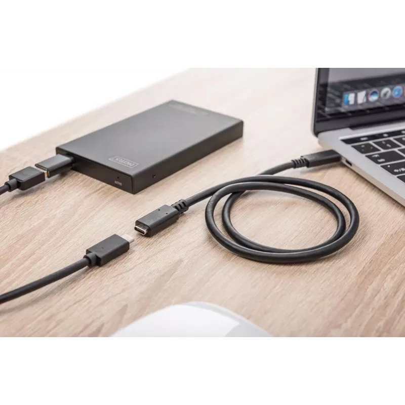DIGITUS USB Type-C pagarinātāja kabelis, C tipa M/F, 2m, pilnfunkciju, Gen2, 3A, 10GB, versija 3.1, CE