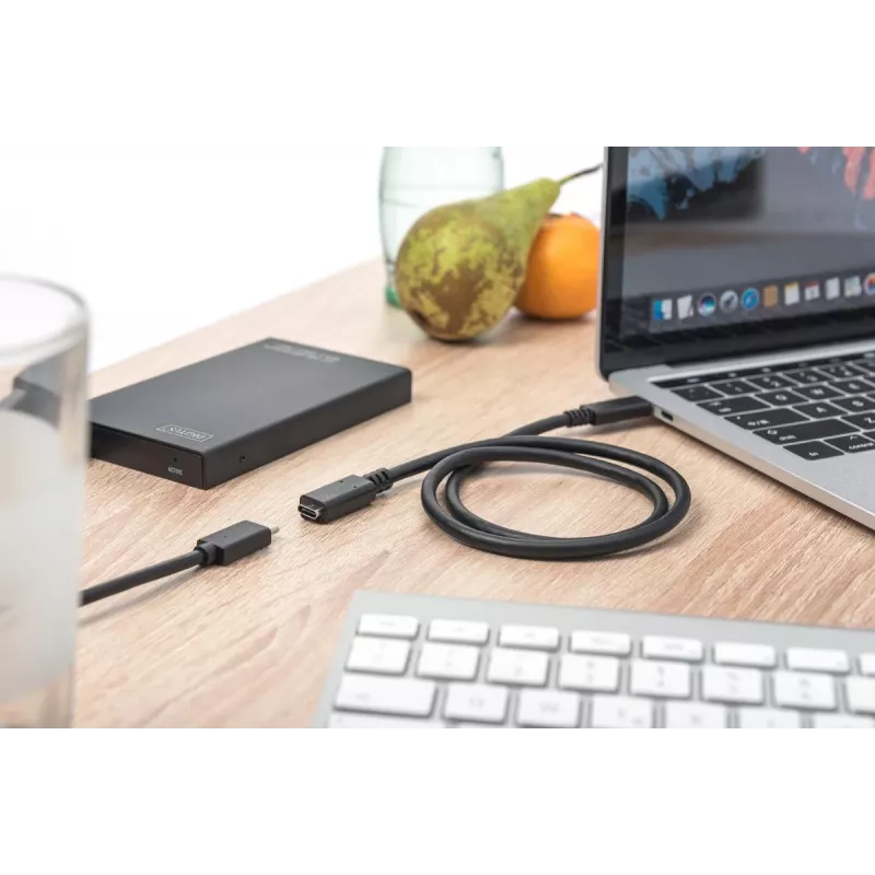 DIGITUS USB Type-C pagarinātāja kabelis, C tipa M/F, 2m, pilnfunkciju, Gen2, 3A, 10GB, versija 3.1, CE