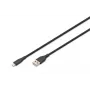 DIGITUS USB silikona uzlādes kabelis USB-A - Lightning USB 2.0 12W - 1m melns