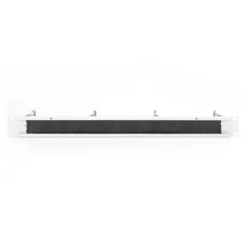 DIGITUS 1U kabeļu pārvaldības panelis ar suku, 4 tērauda gredzeni 40x75 mm, pelēks (RAL 7035)