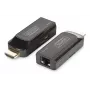 DIGITUS Mini HDMI pagarinātāja komplekts, Full HD 50m CAT6/6A/7, barošana caur Micro USB kabeli, melns