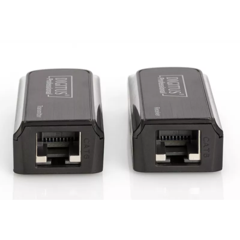 DIGITUS Mini HDMI pagarinātāja komplekts, Full HD 50m CAT6/6A/7, barošana caur Micro USB kabeli, melns