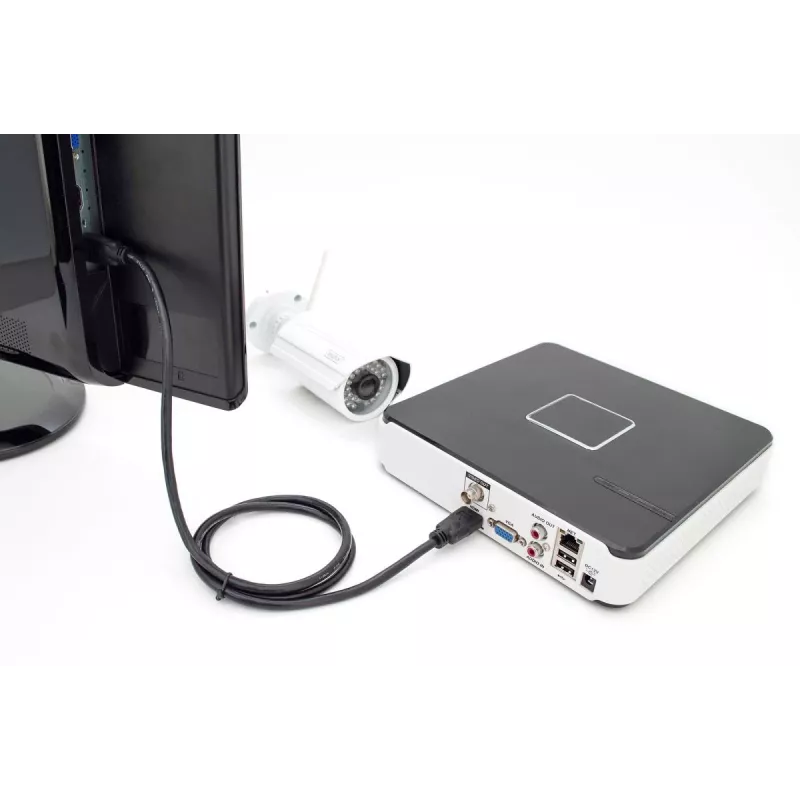 DIGITUS HDMI Premium High Speed savienojuma kabelis, tips A M/M, 5m ar Ethernet, Ultra HD 60p melns
