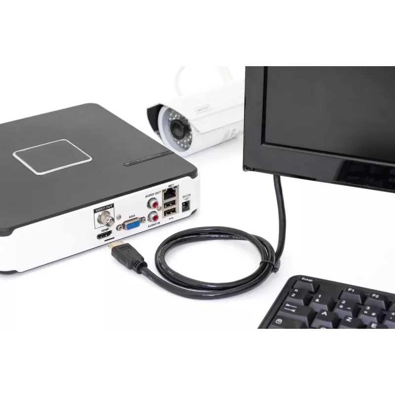 DIGITUS HDMI Premium High Speed savienojuma kabelis, tips A M/M, 5m ar Ethernet, Ultra HD 60p melns
