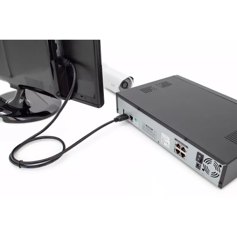 DIGITUS HDMI Premium High Speed savienojuma kabelis, tips A M/M, 5m ar Ethernet, Ultra HD 60p melns