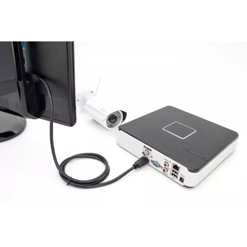 DIGITUS HDMI Premium High Speed savienojuma kabelis, A tipa vīr./vīr., 3 m, ar Ethernet, Ultra HD 60p, melns