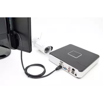 DIGITUS HDMI Premium High Speed savienojuma kabelis, tips A M/M, 2m ar Ethernet, Ultra HD 60p, melns