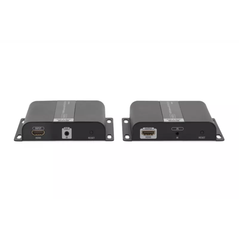 DIGITUS 4K HDMI paplašinātāja komplekts, izmantojot IP/CAT 5, 6 (120 m), pilnībā ar PoE barošanu, UHD 4K/30Hz