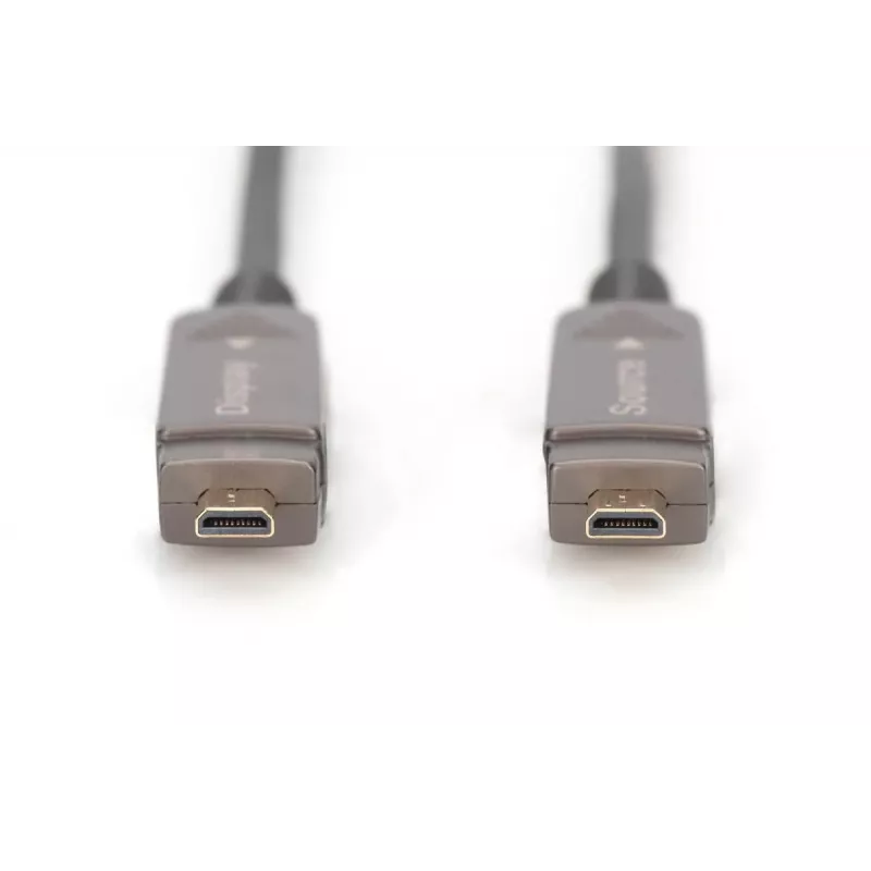 DIGITUS 4K - HDMI AOC hibrīda optiskās šķiedras kabelis ar 30 m noņemamu spraudni