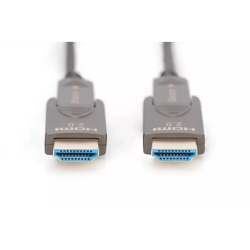DIGITUS 4K - HDMI AOC hibrīda optiskās šķiedras kabelis ar 30 m noņemamu spraudni