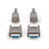 DIGITUS 4K - HDMI AOC hibrīda optiskās šķiedras kabelis ar 30 m noņemamu spraudni