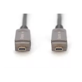 Digitus 4K HDMI AOC hibrīda optiskais kabelis 10 m, vīr. pret vīr., 18 Gbit/s