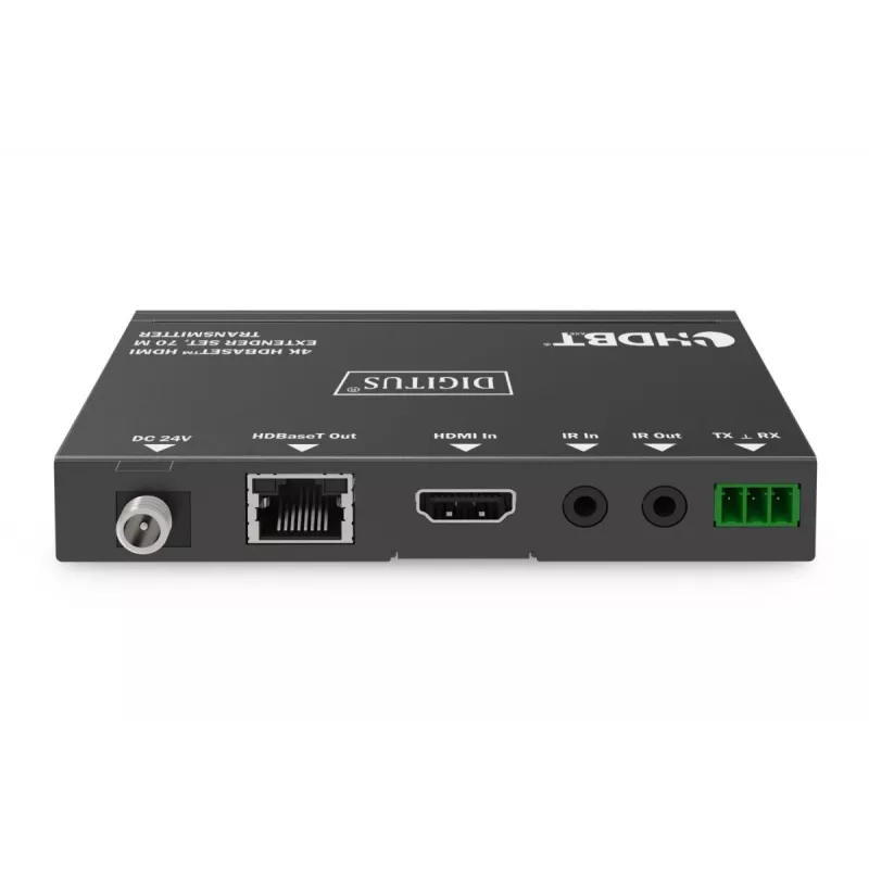 DIGITUS 4K HDBaseT pagarinātāja komplekts 70m PoC RS232 IR melns