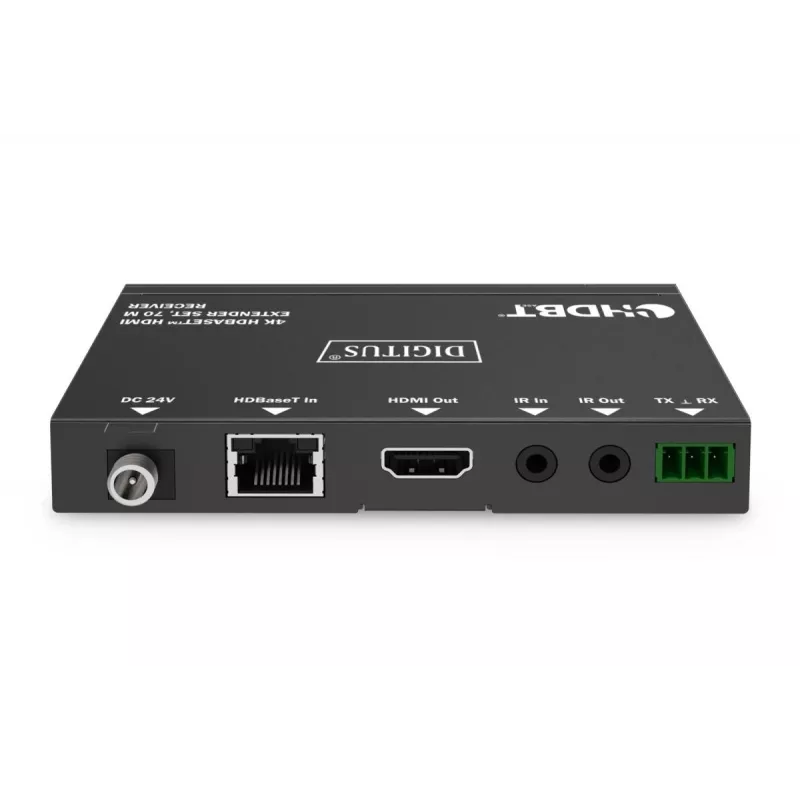 DIGITUS 4K HDBaseT pagarinātāja komplekts 70m PoC RS232 IR melns