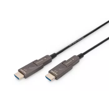 DIGITUS 4K - HDMI AOC hibrīda optiskās šķiedras kabelis ar 20 m noņemamu spraudni