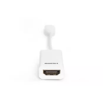 DIGITUS ASSMANN DisplayPort adaptera kabelis, mini DP - HDMI tipa A V/S, 15 cm DP 1.1a saderīgs, CE balts