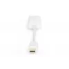DIGITUS ASSMANN DisplayPort adaptera kabelis, mini DP - HDMI tipa A V/S, 15 cm DP 1.1a saderīgs, CE balts