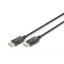 DIGITUS DisplayPort savienojuma kabelis, DP M/M, 2m ar fiksatoru, DP 1.2, Ultra HD 4K melns