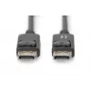 DIGITUS DisplayPort savienojuma kabelis, DP M/M, 2m ar fiksatoru, DP 1.2, Ultra HD 4K melns
