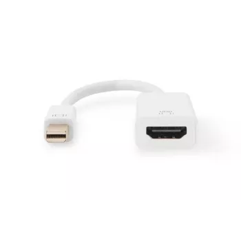 DIGITUS ASSMANN DisplayPort adaptera kabelis, mini DP - HDMI tipa A vīr./sievi., 20 cm, HDMI Ver. 2.0, aktīvs, CE, zeltains, balts