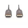DIGITUS DisplayPort AOC hibrīda optiskās šķiedras savienojuma kabelis M/M UHD 8K@60Hz, CE, melns 10m