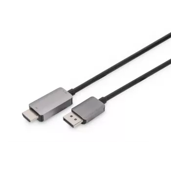 DIGITUS DP uz HDMI adaptera kabelis 8K@60Hz. Alumīnija korpuss melns 2 m