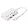 DIGITUS MiniDP uz DP HDMI+DVI adapteris 20cm DP 1.1a saderīgs balts