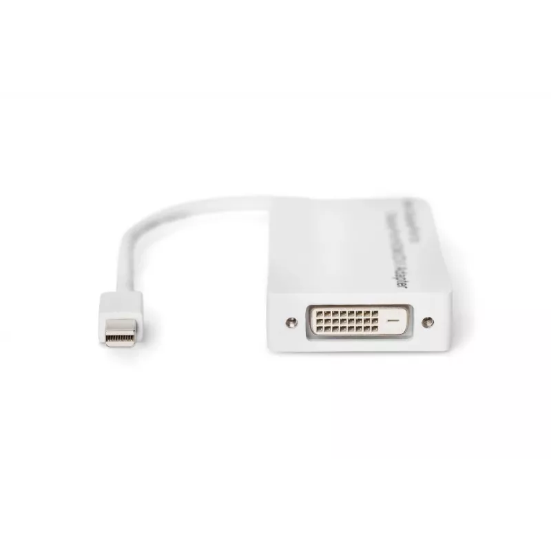 DIGITUS MiniDP uz DP HDMI+DVI adapteris 20cm DP 1.1a saderīgs balts