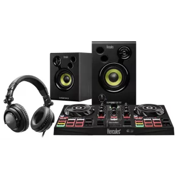 Hercules DJLearning Kit Digital Vinyl System (DVS) scratcher Melns