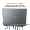 Acer 13-in-1 Type-C Minidock Wired USB 3.2 Gen 1 Melns