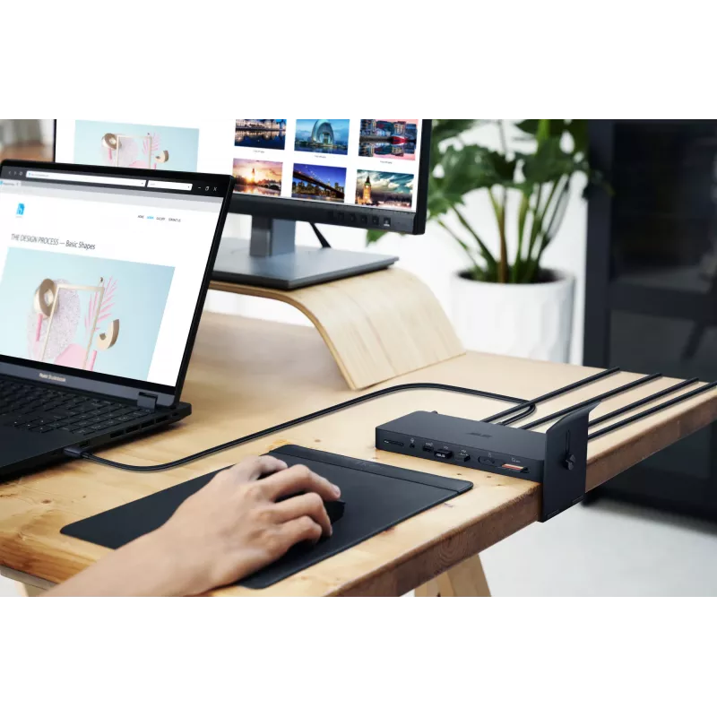 Docking stacija ASUS DC500 Thunderbolt 4 Triple 4K, 150W PD, 3 displeji, 2x HDMI 2.1, 2x USB‑A, 2x USB2.0, RJ‑45, MicroSD