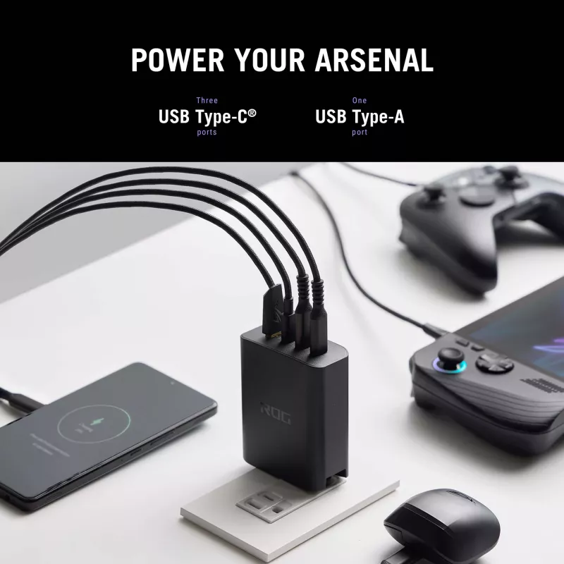 ASUS ROG 140W USB-C GaN Universal Melns AC Fast charging Indoor