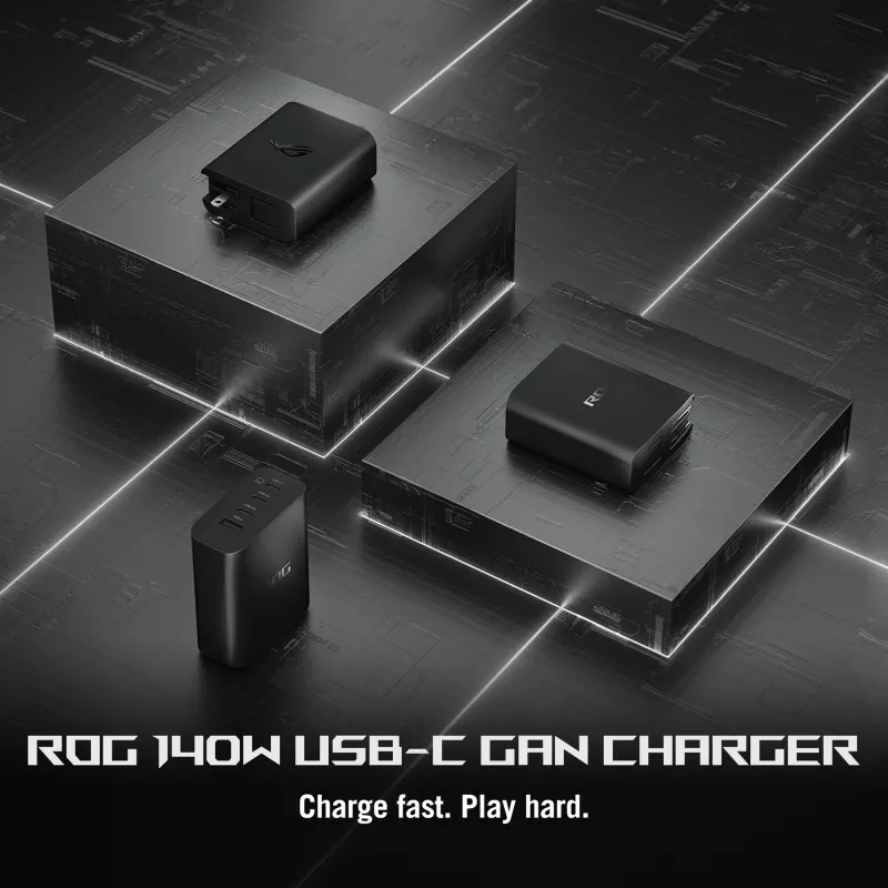 ASUS ROG 140W USB-C GaN Universal Melns AC Fast charging Indoor