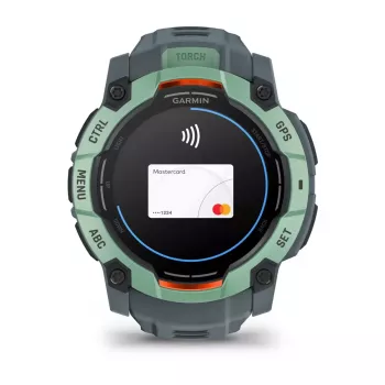 Garmin Instinct 3 AMOLED 50 mm viedpulkstenis (010-03020-01), 1,3 collu 416x416 skārienekrāns, GPS, Neotropic Twilight zaļš