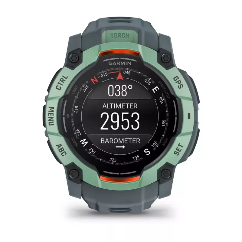 Viedpulkstenis GARMIN Instinct 3 AMOLED — 50 mm korpuss, AMOLED 1,3 collas, GPS/GLONASS/Galileo, 10 ATM, 24 dienu baterija