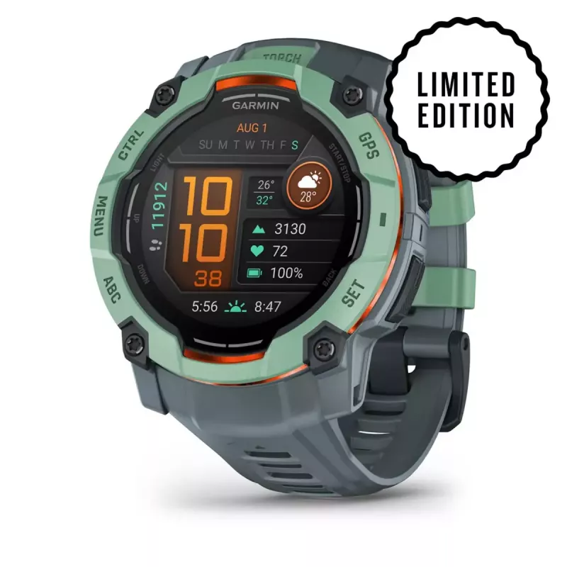 Viedpulkstenis GARMIN Instinct 3 AMOLED — 50 mm korpuss, AMOLED 1,3 collas, GPS/GLONASS/Galileo, 10 ATM, 24 dienu baterija