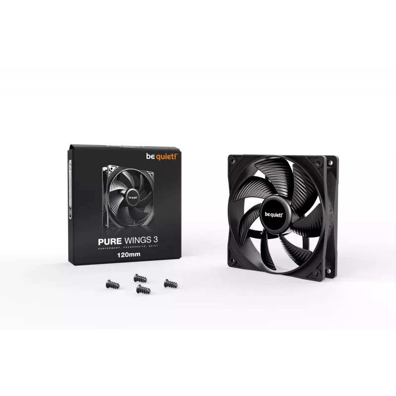be quiet Pure Wings 3 120mm datora korpusa ventilators 12 cm Melns 1 gab.
