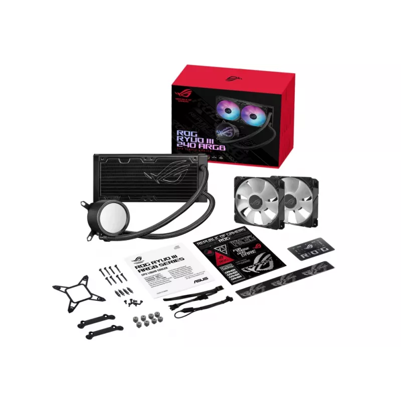 ASUS ROG Ryuo III 240 ARGB procesora šķidruma dzesēšanas komplekts 12 cm melns