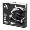 ARCTIC BioniX P120 (Balts) – Spiedienam optimizēts 120 mm spēļu ventilators ar PWM PST