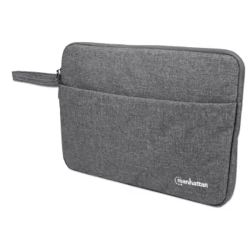 Manhattan Seattle Laptop Sleeve 14.5 collas, pelēks, polsterēts, īpaši mīksts iekšējais polsterējums, galvenais nodalījums ar dubultiem rāvējslēdzējiem, priekšējā kabata ar rāvējslēdzēju, pārnēsāšanas cilpa, ūdensizturīgs un izturīgs, piezīmjdatora maciņš