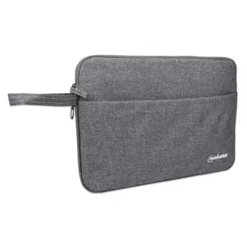 Manhattan Seattle Laptop Sleeve 14.5 collas, pelēks, polsterēts, īpaši mīksts iekšējais polsterējums, galvenais nodalījums ar dubultiem rāvējslēdzējiem, priekšējā kabata ar rāvējslēdzēju, pārnēsāšanas cilpa, ūdensizturīgs un izturīgs, piezīmjdatora maciņš