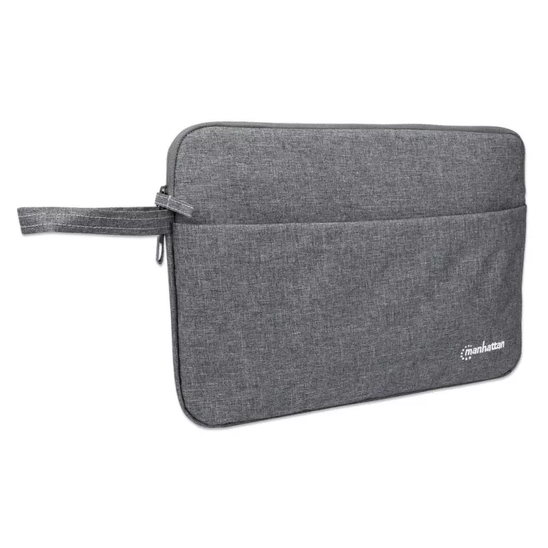 Manhattan Seattle Laptop Sleeve 14.5 collas, pelēks, polsterēts, īpaši mīksts iekšējais polsterējums, galvenais nodalījums ar dubultiem rāvējslēdzējiem, priekšējā kabata ar rāvējslēdzēju, pārnēsāšanas cilpa, ūdensizturīgs un izturīgs, piezīmjdatora maciņš