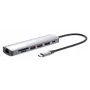 Manhattan USB-C dokstacija/rumbis ar karšu lasītāju, 5 pieslēgvietas: Ethernet, HDMI, USB-A (x2) un USB-C, ar Power Delivery (PD) 100 W – nepieciešams ārējs USB-C lādētājs (nav iekļauts). Barošana caur USB (ārējs barošanas avots nav nepieciešams), kad PD netiek izmantots.