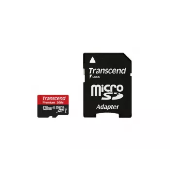 TRANSCEND 128GB Micro SDHC Class 10 UHS-1 ar adapteri