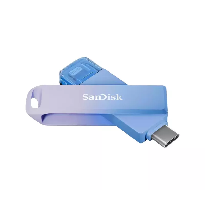 WESTERN DIGITAL SanDisk Creator Phone Drive - 256GB USB atmiņas karte - USB-C/Lightning - zila