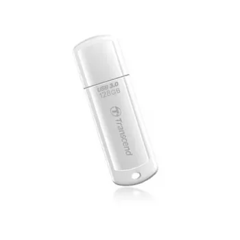TRANSCEND Jetflash 730 - 128GB USB zibatmiņa - USB 3.0 - Balta